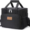 Lifewit Medium Lunch Bag Insulated Lunch Box Soft Cooler Cooling Tote for Adult Men Women, Black 12-Can (9L)