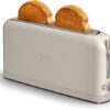 bella 2 Slice Slim Toaster, Fits-anywhere™ Kitchenware, 6 Setting Shade Control with Reheat & Cancel Buttons, Fits sourdough, 10” Long Slot, Anti Jam & Auto Shutoff, 900 Watt, Oatmilk